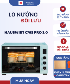 Lò nướng đối lưu Hauswirt C76s Pro (bản 2.0 nâng cấp) 75L bản quốc tế tiếng Anh nướng 2-3 khay cùng lúc(dùng gia đình hoặc kinh doanh)