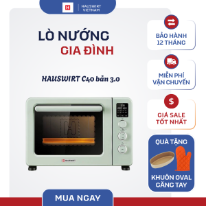 Lò nướng gia đình HAUSWIRT C40 bản 3.0 (40lit) nâng cấp-bản nội địa tiếng Trung - màu Xanh mint