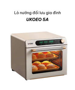 Lò nướng đối lưu gia đình UKOEO 5A (dung tích 42lit) chuẩn nhiệt, tắt bật quạt đối lưu tùy ý.