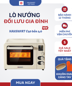 Lò nướng đối lưu gia đình HAUSWIRT C40 bản 4.0 dung tích 40lit chuẩn nhiệt