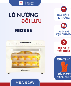 Lò nướng đối lưu RIOS E5 (dung tích 40lit) chính xác nhiệt, điều chỉnh quạt đối lưu (phù hợp gia đình, tập kinh doanh)