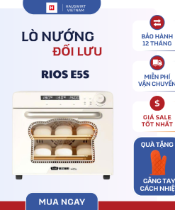 Lò nướng đối lưu RIOS E5S (dung tích 40lit) chuẩn nhiệt, phù hợp dùng gia đình, tập kinh doanh