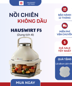 Nồi chiên không dầu thế hệ mới HAUSWIRT F5 (dung tích 4lit) nướng, chiên, rang, sấy, rã đông.